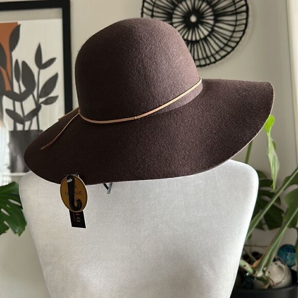 NWT Studio NYC 100% Wool Cowgirl Hat Brown Southern Western Ranch Warm Rustic - Picture 4 of 8
